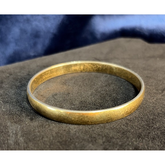 Monet Jewelry - Vintage Monet Smooth Gold Plated Bangle Bracelet Signed Mid Century Modern